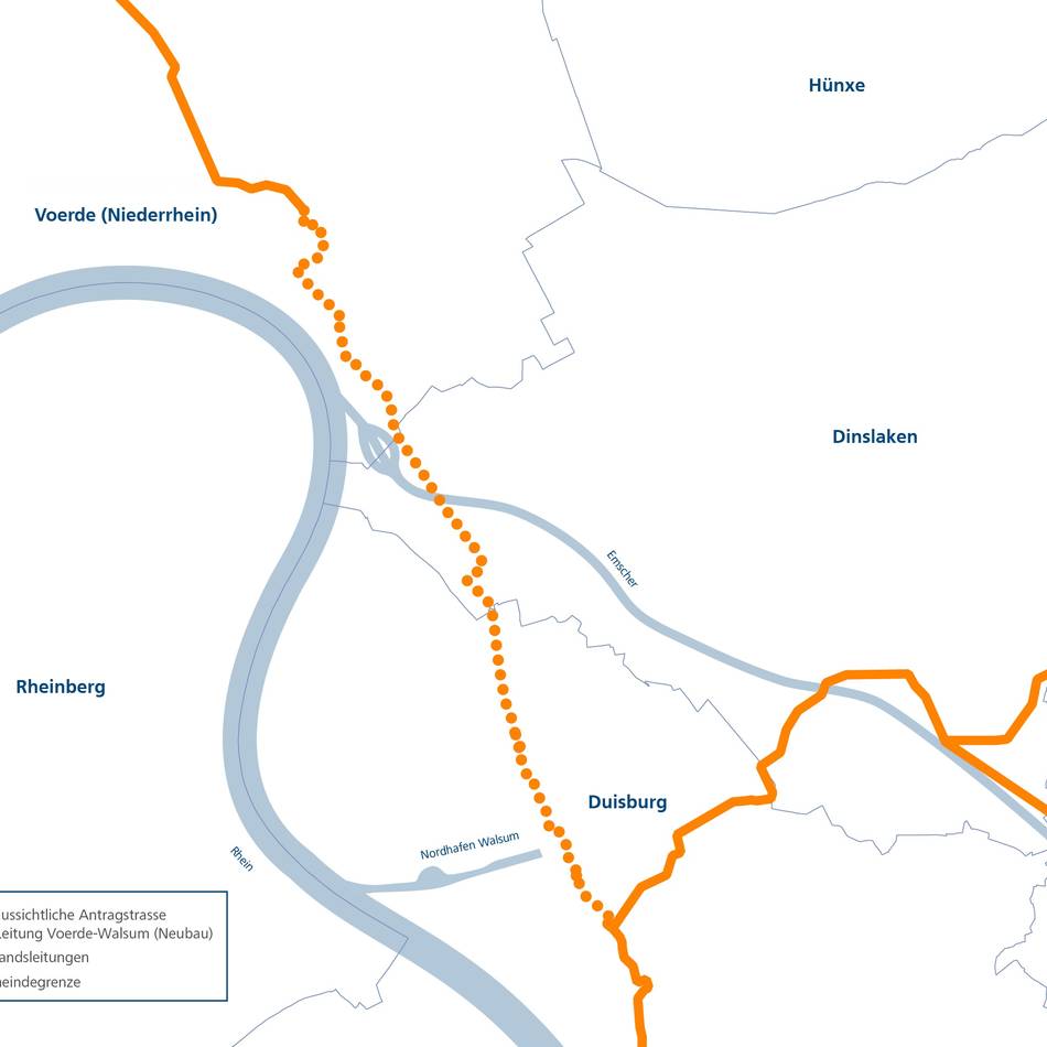 Anbindung an Pipeline aus den Niederlanden: Wasserstoffleitung von Voerde nach Duisburg-Walsum geplant