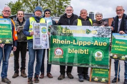 Mahnwachen gegen Logistik und Hafenausbau in Wesel und Voerde