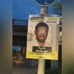 Wahlplakat beklebt: AGW „erschrocken“ - rechter Hintergrund?