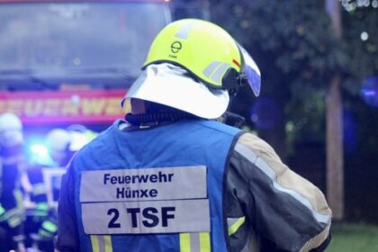 Essen angebrannt - Feuerwehr Hünxe im Einsatz