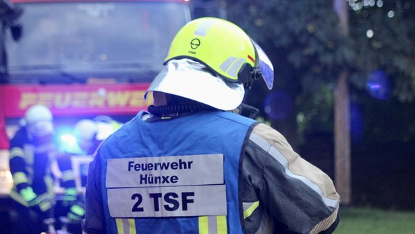 Essen angebrannt - Feuerwehr Hünxe im Einsatz