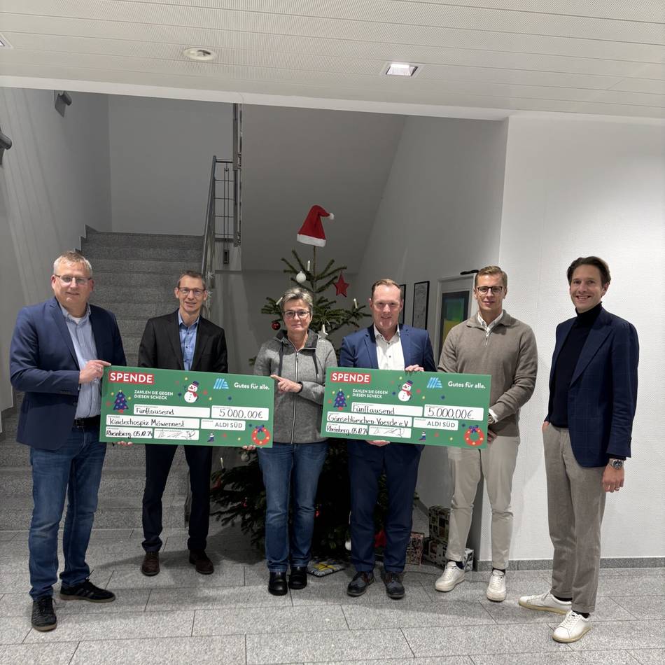 An Organisationen in Voerde und Oberhausen: Aldi Süd in Rheinberg spendet Einrichtungen 10.000 Euro