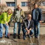 Fontänen sorgen in der Dinslakener Innenstadt für Abkühlung – wer die Kosten trägt