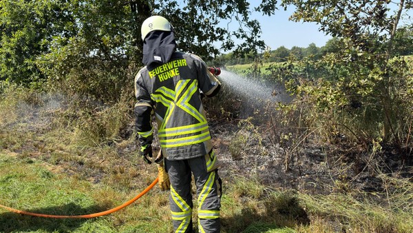 Große Trockenheit: Mäharbeiten lösen Vegetationsbrand in Hünxe aus